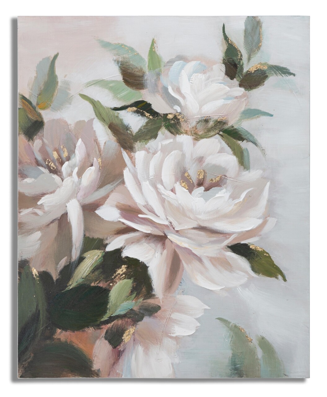Tablou decorativ Flower&amp;Leaf , Mauro Ferretti, 100x80 cm, canvas pictat manual, multicolor - imagine 7